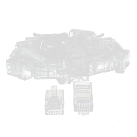 Unique Bargains RJ45 8P8C CAT5 Modular Ethernet Network Cable LAN Connector End Clear 30pcs price history on PriceWatchPro