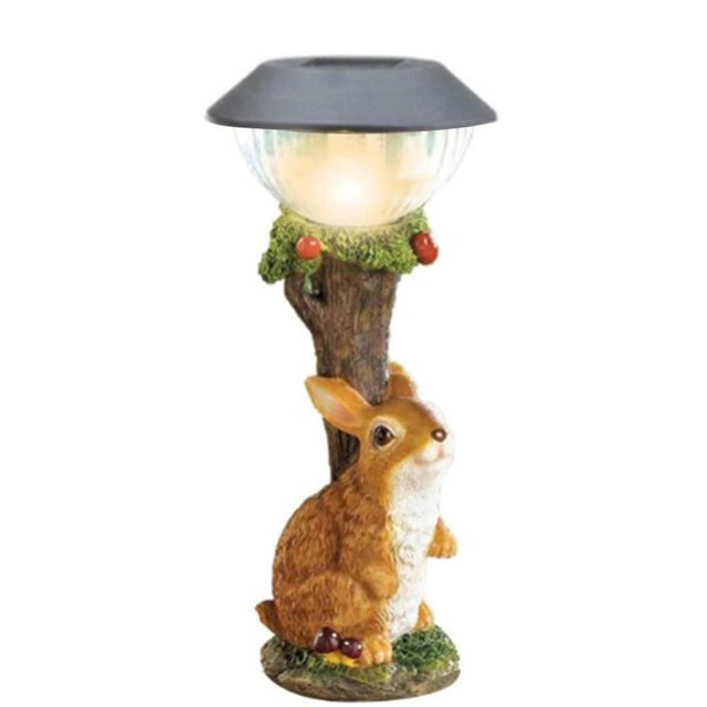 Toystoory Estatua de luz solar Adorno de Adorno de iluminación Escultura de animal Estatuilla artesanal de resina exquisita para interior y exterior Decoración del hogar No.2 Toystoory HA043066-02