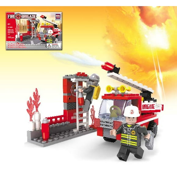 Brictek Set de Pompier: Simulateur de Camion de Pompiers