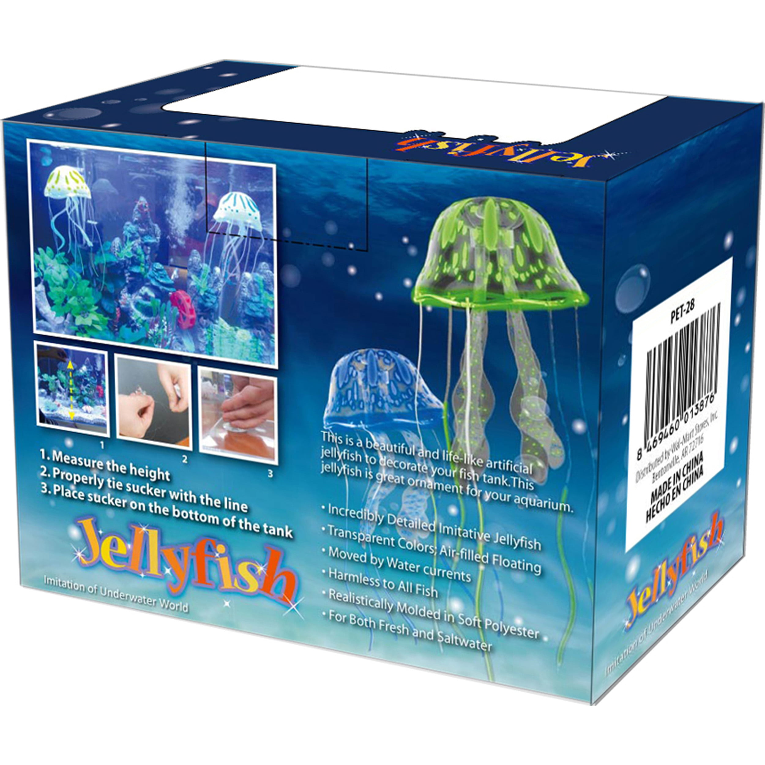 RuiChy Aquarium Tank Soft Plastic Emulational Jellyfish Ornament