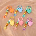 thumbnail image 4 of 2 Pcs Porte-Clés Cœur Coloré, Porte-Clés Pendentif pour Sac à Main, Décorations de Sac à Main, 4 of 5
