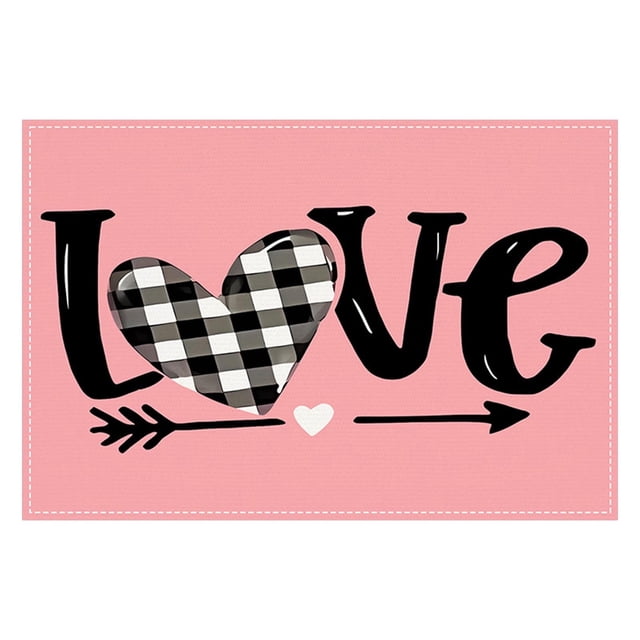 Table for Kitchen,Valentine's Romantic Dining Linen Printed Placemat Insulation Protector Kitchen Table Decor for Celebration Dinner