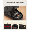 thumbnail image 6 of Gaming Nintendo Switch 2 Carrying Case, Sling Crossbody Travel Bag, Fits Up to 2 Pro Controllers with 10 Game Cartridge Slots, Soft Interior & Lightweight Protective Gaming Pouch - Black, 6 of 10