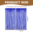 thumbnail image 2 of Uxcell Tinsel Foil Fringe Curtains Metallic Tinsel Streamer Backdrop Props for Party Decorations Wedding Decor Blue, 2 of 8