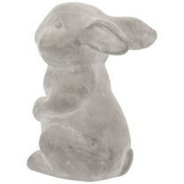 KALLORY Bunny Statue, Durable Cement, Lifelike Design for Garden and Pond Decor