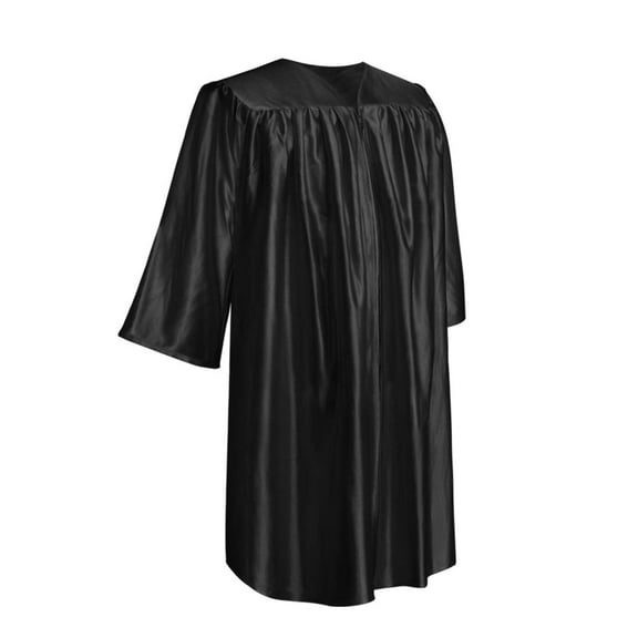 Endea Graduation Shiny Black Graduation Gown for Preschool