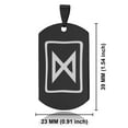 thumbnail image 2 of Stainless Steel Elder Futhark Degaz Rune Dog Tag Keychain Circle Ring, 2 of 2
