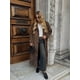 thumbnail image 1 of Abrigo largo de piel sintética con cinturón para mujer, abrigo holgado de gran tamaño con solapa y botones, ropa de calle elegante para otoño, 2024, 1 of 5
