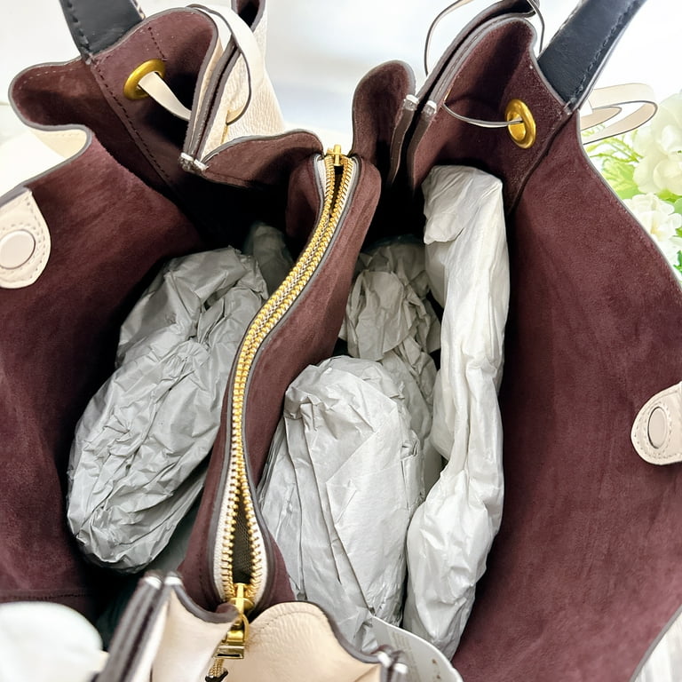 COACH 53355 Harmony Hobo In Colorblock With Snakeskin Detail Chalk