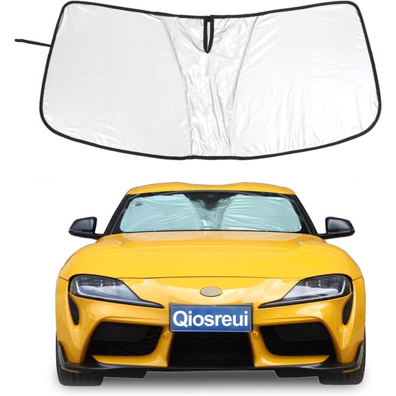 Front Windshield Sunshade for Toyota Supra J29 2019-2025 Windshield Sun Shade Sun Visor UV Blocker Privacy Protector Custom Sunscreen Heatshield Keep Your Car Cooler Resilient & Expeditious (White)