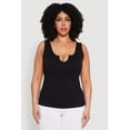thumbnail image 2 of Womens Plus Size Seamless Notch Neck Tank Top, 2 of 5