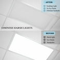thumbnail image 3 of 4 Pack Solid Color Fluorescent Light Covers for Ceiling Lights Light Gray Magnetic Ceiling Light Covers Overhead Light Filters for Office Classroom Home, 3 of 9