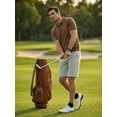 thumbnail image 6 of MEILIHUA Men's 9" Golf Shorts with Hidden Expandable Waist, Flat Front Dress Shorts, Lightweight Performance Bermuda, 6 of 11