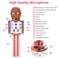 thumbnail image 3 of Syenll Kids Microphone, Wireless Microphone with LED Lights, Microphone Singing Toys Gifts for Kids and Adults, Gold, 3 of 9