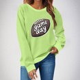 thumbnail image 2 of Uootdi Game Day Sweatshirt Football Long Sleeve Shirts for Women Game Day Outfits Gift Football Fan Game Day Shirt Casual Tops, 2 of 4