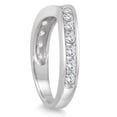 thumbnail image 2 of SZUL Women's 1 Carat TW Diamond Channel Set Curved Band in 14K White Gold (J-K-L Color, I2-I3 Clarity), 2 of 3