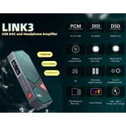 Xduoo Link 3 USB DAC Headphone Amplifier with Built-in 2TB SD Card Support, Plug-and-Play UAC 2.0