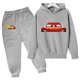 thumbnail image 3 of Sudadera de coches para niño, sudadera con capucha para niña, pantalones, 2 piezas, chándales para niños, ropa para niños de 4 a 14 años, 3 of 5