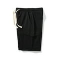 thumbnail image 3 of Huesdet Men's Casual Cargo Jogger Shorts Drawstring Elastic Waist Summer Beach Shorts Athletic Stretch Short with Pockets(Black,XL), 3 of 7