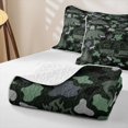 thumbnail image 4 of Catabedysis Camo Camping Quilt Full,Wildlife Camper Pattern Full Bedspread Sets For Boys,Green Grey,3 Pieces, 4 of 7