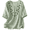 Mint Green #22, variant on Boho Shirts Womens V Neck Linen Tops 2026 Summer 3/4 Length Sleeve Vacation T Shirts Solid Oversized Plus Size Retro Tunic White 2XL