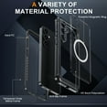thumbnail image 5 of TECH CIRCLE Strong Magnetic for Samsung Galaxy S25 Plus Case,[Built-in Glass Screen Protector][Compatible with Magsafe][Military Shockproof Dropproof]Full Heavy Duty Phone Case for S25+,Black, 5 of 7