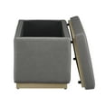 thumbnail image 5 of Linon Elta Rectangle Storage Ottoman, Gray Faux Leather, 5 of 10