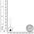 thumbnail image 2 of Gem Stone King 10K White Gold Black Sapphire and White Lab Grown Diamond Heart and Infinity Pendant Necklace for Women (1.11 Cttw, Round 5MM, with 18 inch Silver Chain), 2 of 4