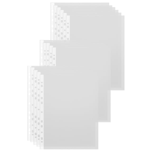 100 Pcs Loose-leaf Pouches File Folder Inserts Office Supplies File Storage Bags A4 File Bags A4 File Transparent Bags