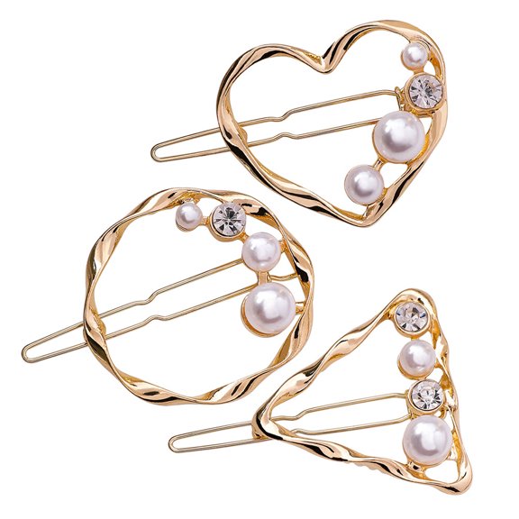 PENIKOKO 3pcs Clips for Women, Hollow Design, Elegant Wedding and Party Accessories