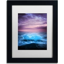 Trademark Fine Art 'Ice at Sunset' Canvas Art by Philippe Sainte-Laudy, White Matte, Black Frame