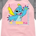 thumbnail image 3 of Disney - Lilo & Stitch - Neon Stitch - Toddler & Youth Girls Raglan Graphic T-Shirt, 3 of 5
