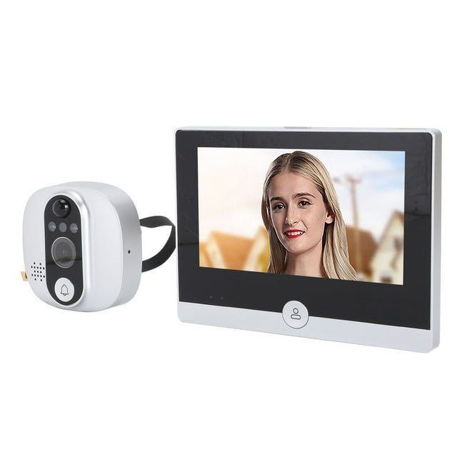 4.3inch Peephole Camera, 1080P WIFI Front Door 150 Degree Wide Angle Motion Detection Peephole Viewer, with Two Way Video Call, 170 Degree HD Night Vision, for Home