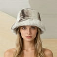 thumbnail image 5 of Soyumi Winter Fashion Bucket Hat - Warm Fuzzy Faux Fur Hat for Women & Men, Unisex Versatile Plush Fisherman Cap, Comfortable Soft Ear Flaps for Skiing, Travel, Daily Casual, White, 5 of 6