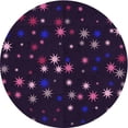 thumbnail image 1 of Ahgly Company Indoor Round Patterned Purple Jam Purple Area Rugs, 3' Round, 1 of 6