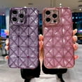 thumbnail image 4 of iPhone 14 Pro Max Case Glitter, Luxurly Plated Glitter Transparent 3D Stars Pattern, Bling Sparkly Clear Phone case, Soft Shockproof Protective Back Cover for Women Girls, Pink, 4 of 12