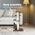 thumbnail image 6 of 32" Tall Cat Scratching Post Sisal Scratch Posts with Hanging Ball and Self-Massage Brush Vertical Scratcher for Indoor Cats and Kittens(Light-Gray 32inches), 6 of 14