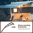thumbnail image 3 of Raindrops outdoor patio awning canopy Awning Bracket Coffee uPVC 1Pcs Shade Protection, 3 of 8