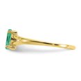 thumbnail image 3 of 10k Yellow Gold Emerald Birthstone Ring May Gemstone, 3 of 9