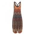 thumbnail image 5 of Dezsed Overalls for Women Sleeveless Straps Jumpsuits Women Casual Boho Print Romper Long Playsuit Strapless Sleeveless Jumpsuit Orange M, 5 of 5