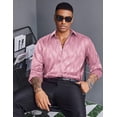 thumbnail image 4 of COOFANDY Mens Floral Rose Printed Long Sleeve Dress Shirts Prom Wedding Party Button Down Shirts, 4 of 4