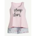 thumbnail image 2 of Joyspun Women's Print Tank Top and Shorts Pajama Set, 2-Piece, Sizes S to 3X, 2 of 5