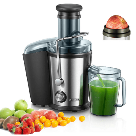 Juilist GS-328L Centrifugal Juicer Machine for Fruits and Vegetables 800W, Dual Speed Juice Extractor with 3 Wide