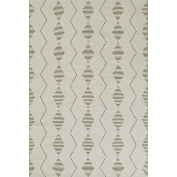 Novogratz by Momeni Malmo Diamond Hand Woven Ivory Area Rug 3'6" X 5'6"