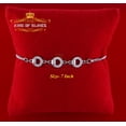 thumbnail image 2 of King of Bling's 925 Silver Men's/Womens Bracelet White with Cubic Zirconia Stone Size 7 Inch, 2 of 9