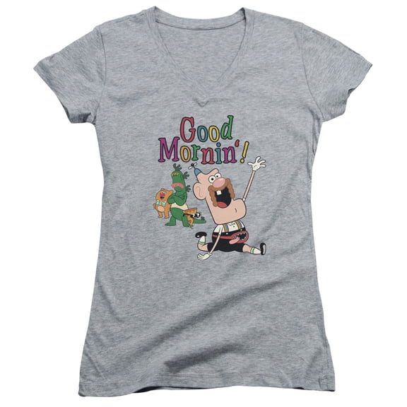Uncle Grandpa - Good Mornin - Juniors Cap Sleeve V-Neck Shirt - X-Large