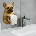 thumbnail image 5 of CARRFA 2025 Creative 3D Printed Dog Paper Holder, Tissue Roll Dispenser, Funny Toilet Paper Roll Holder, Decorative Wall Mounted Toilet Paper Holder for Home Kitchen Bathroom (Bulldog), 5 of 10