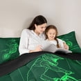 thumbnail image 5 of jejeloiu Extreme Sport Lover Full Size Comforter Sets,Green Motor Biker Bedding Sets For Boys Men Reversible 3pcs, 5 of 8