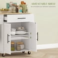 thumbnail image 3 of Rolling Coffee Cart with Adjustable Shelf / Flexible Storage for Coffee Supplies, 3 of 6