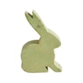 thumbnail image 3 of VHC Brands Bunny Hop Wooden Sitting Bunny in Green Enamel 4.5x6.75, Spring Decorations, Home and Table Decor, Spring and Easter Figurines, 3 of 4